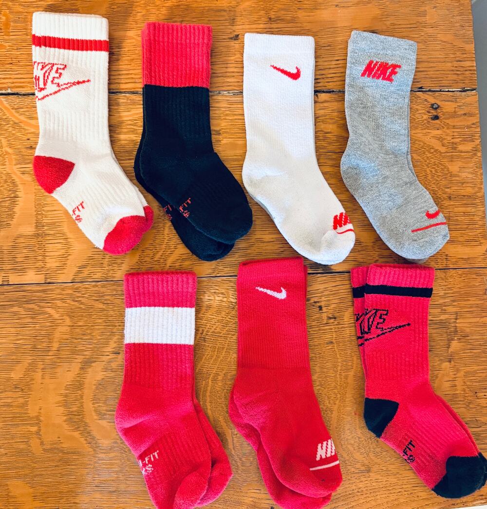 Boys' Nike Cushioned Crew Socks, 7 Pairs, Size XS (Shoe Size 10C-3Y)
